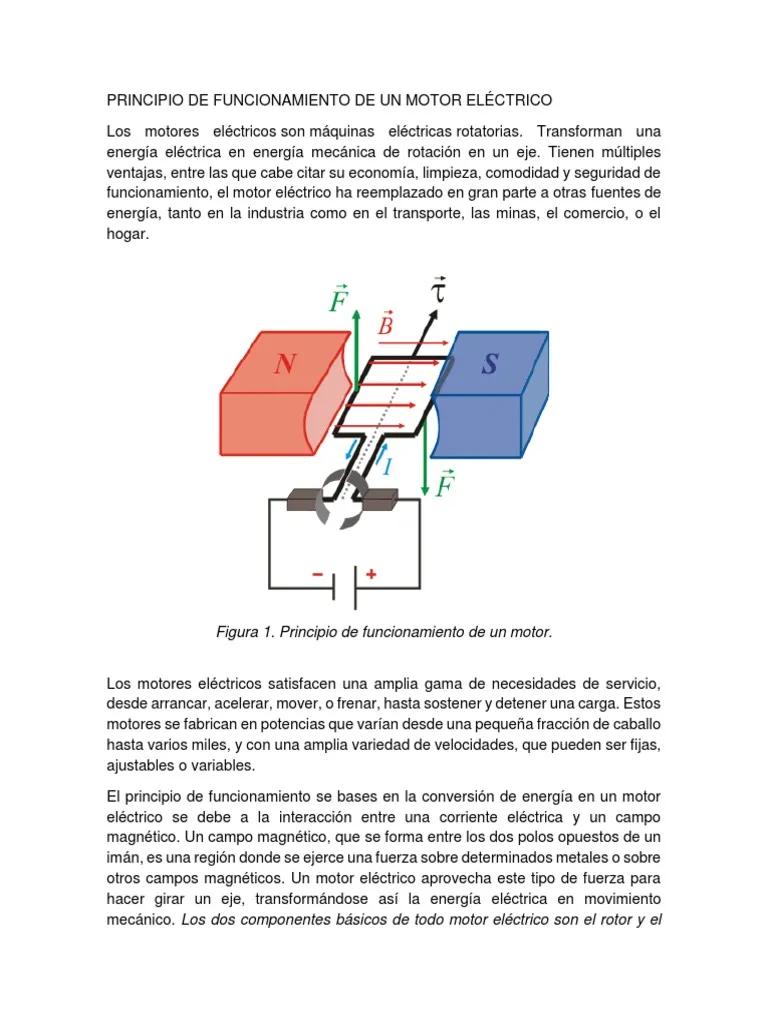principio de funcionamiento de un motor electrico - Cuál es el principio de funcionamiento de un motor eléctrico